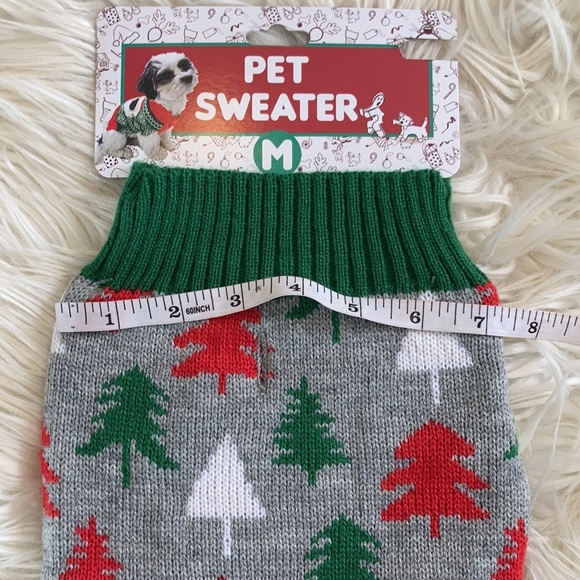 Small dog holiday pet sweater Christmas trees ugly Christmas sweater for dog cat - Picture 16 of 16